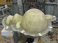 がくとくんの型を作っているところ