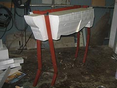 馬の造形の接着しているところ