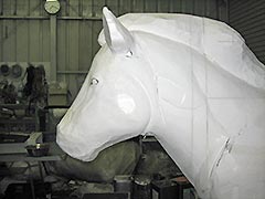大まかな状態の馬の造形