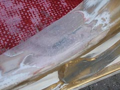 老朽化したFRPを修復したところ