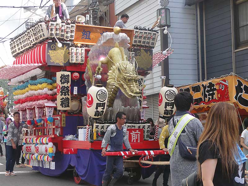 塩原温泉祭りの龍の立体造形1