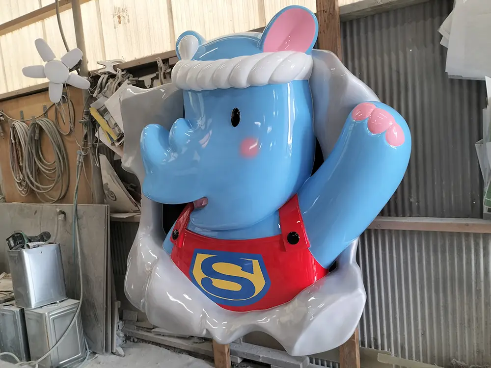 サイの半立体看板3