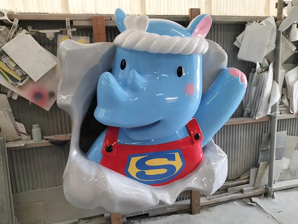 サイの半立体看板4